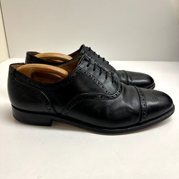 Tricker\'s Men\'s Cambridge Brogue Toecap Bal Oxford City Shoe Black Leather 12.5 main image 10